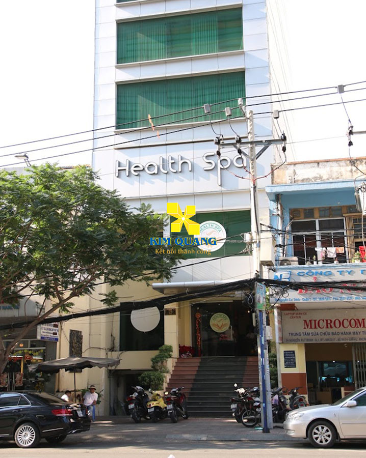 Hình chụp tổng quát bên ngoài tòa nhà cho thuê đường Nguyễn Cư Trinh
